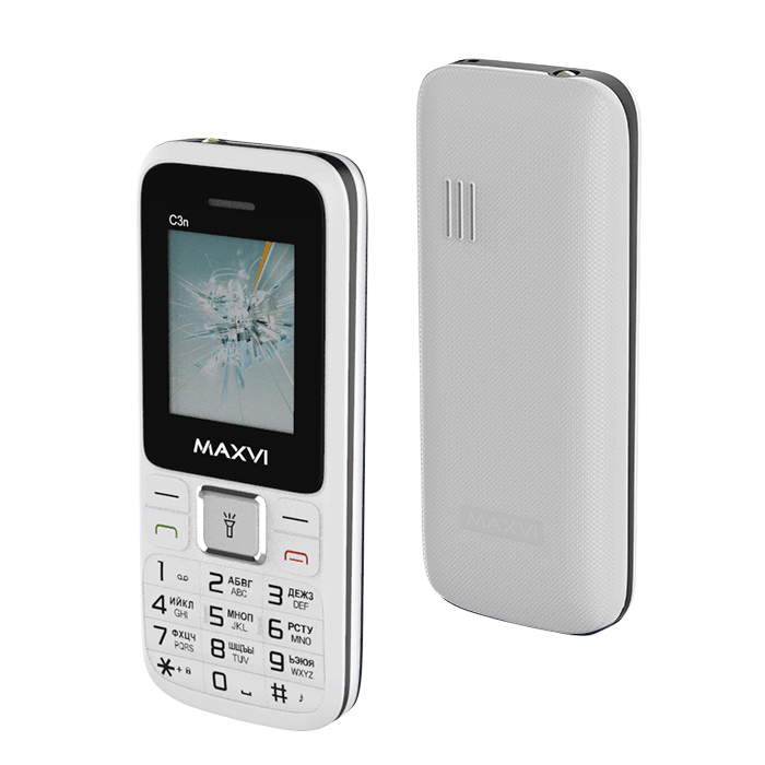

Мобильный телефон MAXVI C3N WHITE, Белый