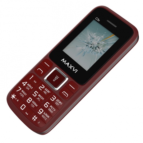 Мобильный телефон MAXVI C3N WINE RED - фото 8