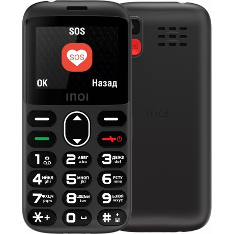 

Мобильный телефон INOI 118B Black уцененный, Черный