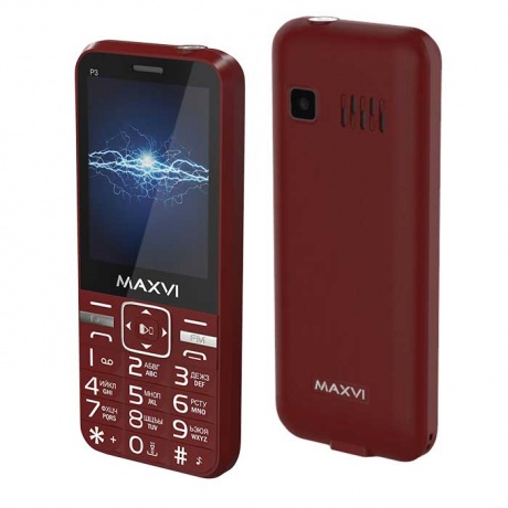 Мобильный телефон MAXVI P3 WINE RED (2 SIM) - фото 1