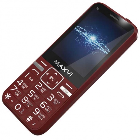 Мобильный телефон MAXVI P3 WINE RED (2 SIM) - фото 2