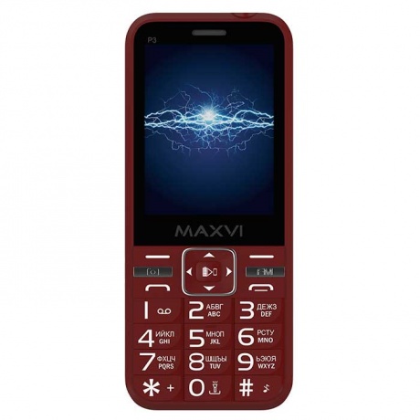 Мобильный телефон MAXVI P3 WINE RED (2 SIM) - фото 3