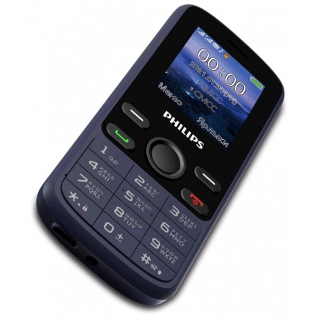 Мобильный телефон PHILIPS E111 XENIUM BLUE (2 SIM) - фото 2