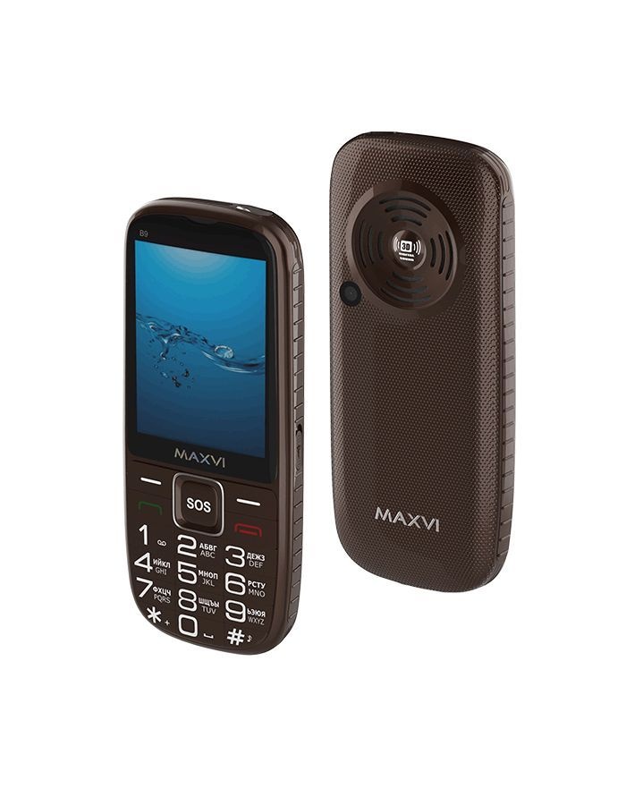 maxvi телефон мобильный maxvi c27 brown Мобильный телефон MAXVI B9 BROWN