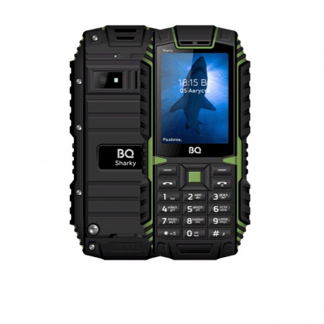 Мобильный телефон BQ 2447 SHARKY BLACK GREEN - фото 1