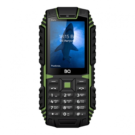 Мобильный телефон BQ 2447 SHARKY BLACK GREEN - фото 3