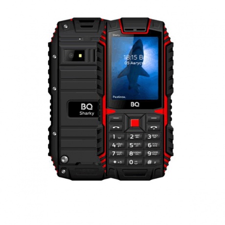 Мобильный телефон BQ 2447 SHARKY BLACK RED - фото 1