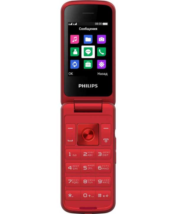 Мобильный телефон Philips Xenium E255 Red (E255 Red)