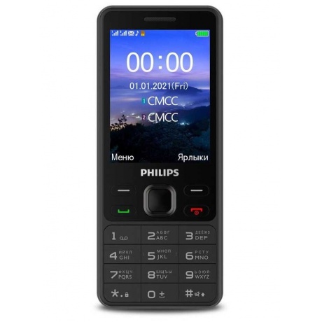 Мобильный телефон Philips Xenium E185 Black (E185 Black) - фото 2