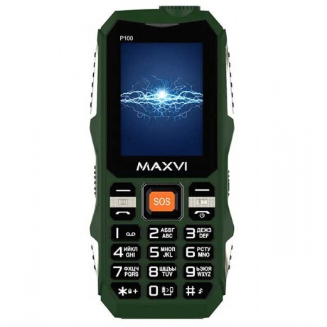 Мобильный телефон Maxvi P100 Green - фото 2