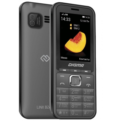 Мобильный телефон Digma LINX B241 32Mb серый - фото 1