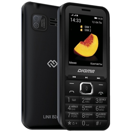 Мобильный телефон Digma LINX B241 32Mb черный - фото 1