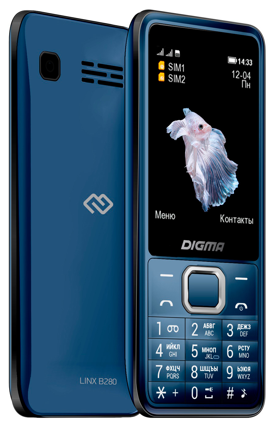 Мобильный телефон Digma LINX B280 32Mb темно-синий