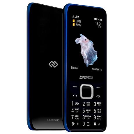 Мобильный телефон Digma LINX B280 32Mb черный - фото 1