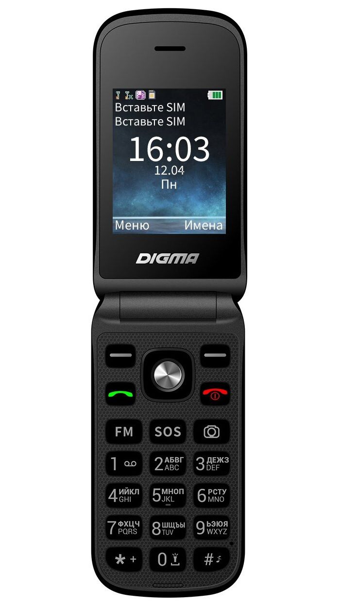 Мобильный телефон Digma VOX FS240 32Mb серый