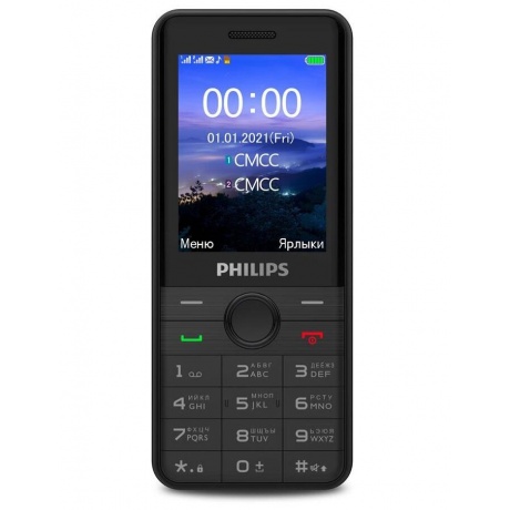Мобильный телефон Philips E172 Xenium черный - фото 1