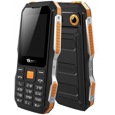 Мобильный телефон Olmio 043989 X04 черный-оранжевый - фото 1