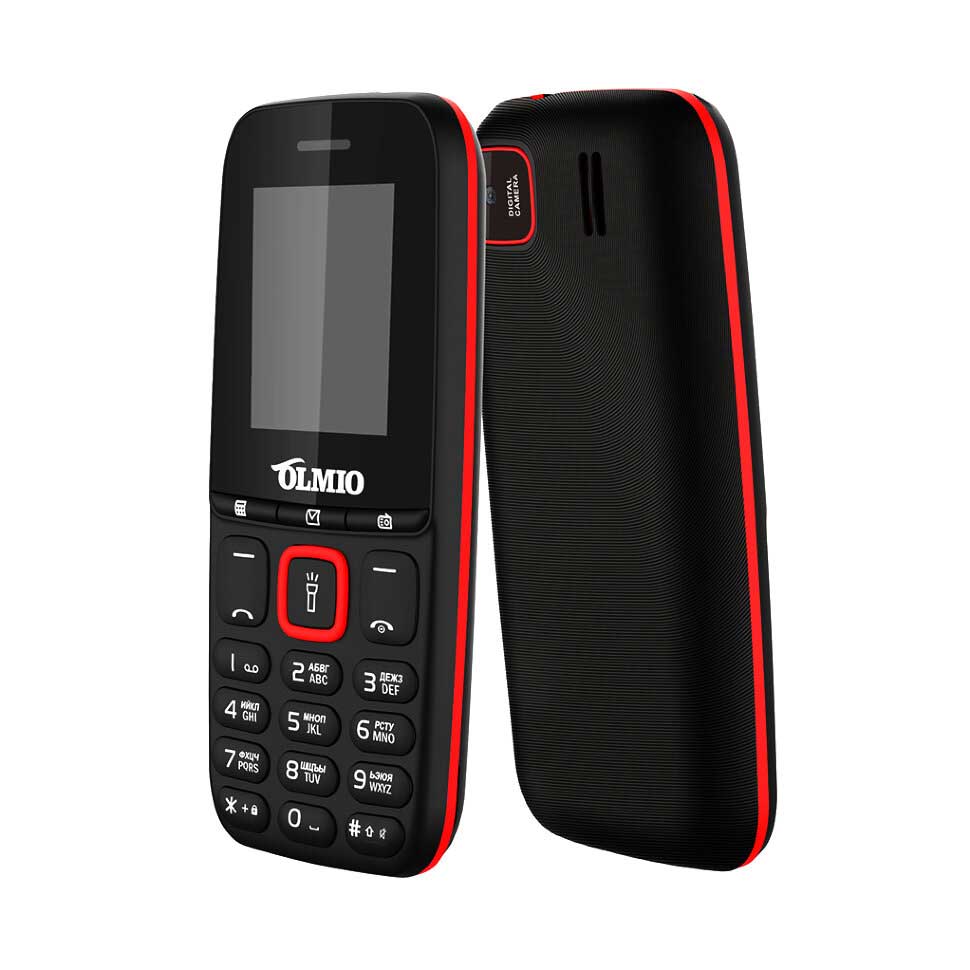 

Мобильный телефон Olmio A15 043767 черный, Красный/черный
