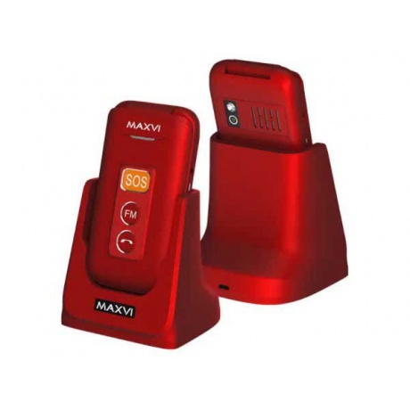 Мобильный телефон MAXVI E5 RED (2 SIM) - фото 3