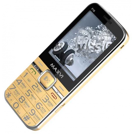 Мобильный телефон MAXVI P18 GOLD (3 SIM) - фото 2