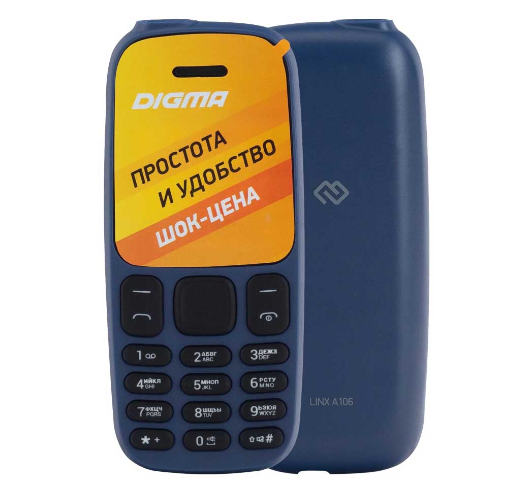 Мобильный телефон Digma A106 Linx 32Mb синий цена и фото
