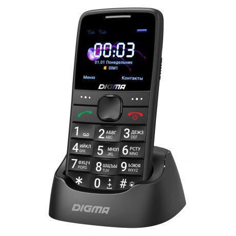 Мобильный телефон Digma S220 Linx 32Mb черный - фото 2