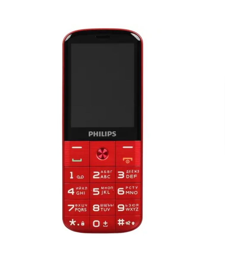 мобильный телефон philips xenium e227 dark grey Мобильный телефон Philips E227 Xenium красный