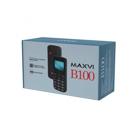 Мобильный телефон MAXVI B100 BLACK (2 SIM) - фото 6