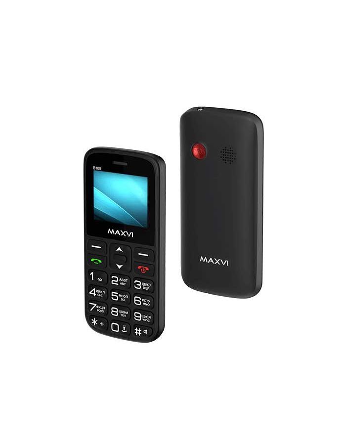 Мобильный телефон MAXVI B100 BLACK (2 SIM) мобильный телефон strike a14 black orange 2 sim
