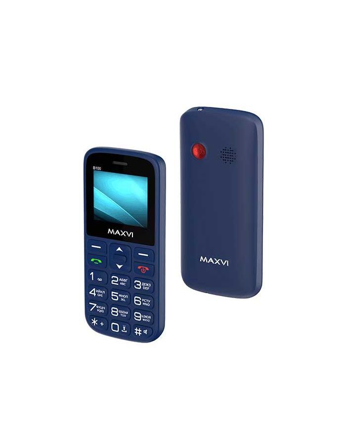 Мобильный телефон MAXVI B100 BLUE (2 SIM) мобильный телефон maxvi k20 black 2 sim