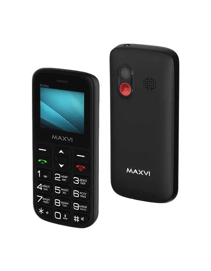 Мобильный телефон MAXVI B100ds BLACK (2 SIM) - фото 2