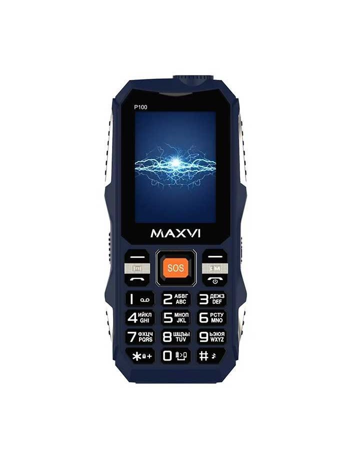 Мобильный телефон MAXVI P100 BLUE (2 SIM) мобильный телефон maxvi p3 wine red 2 sim