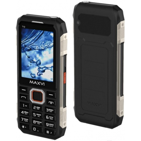 Мобильный телефон MAXVI T12 BLACK (2 SIM) - фото 1