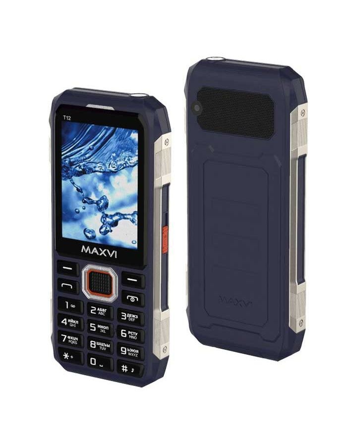 Мобильный телефон MAXVI T12 BLUE (2 SIM) мобильный телефон maxvi k15n blue