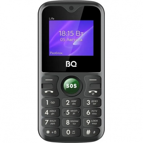 Мобильный телефон BQ 1853 Life Black/Green - фото 1