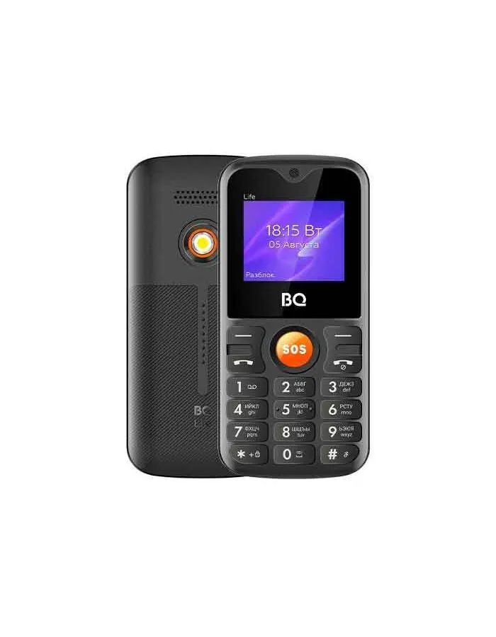 Мобильный телефон BQ 1853 LIFE BLACK ORANGE (2 SIM) - фото 1