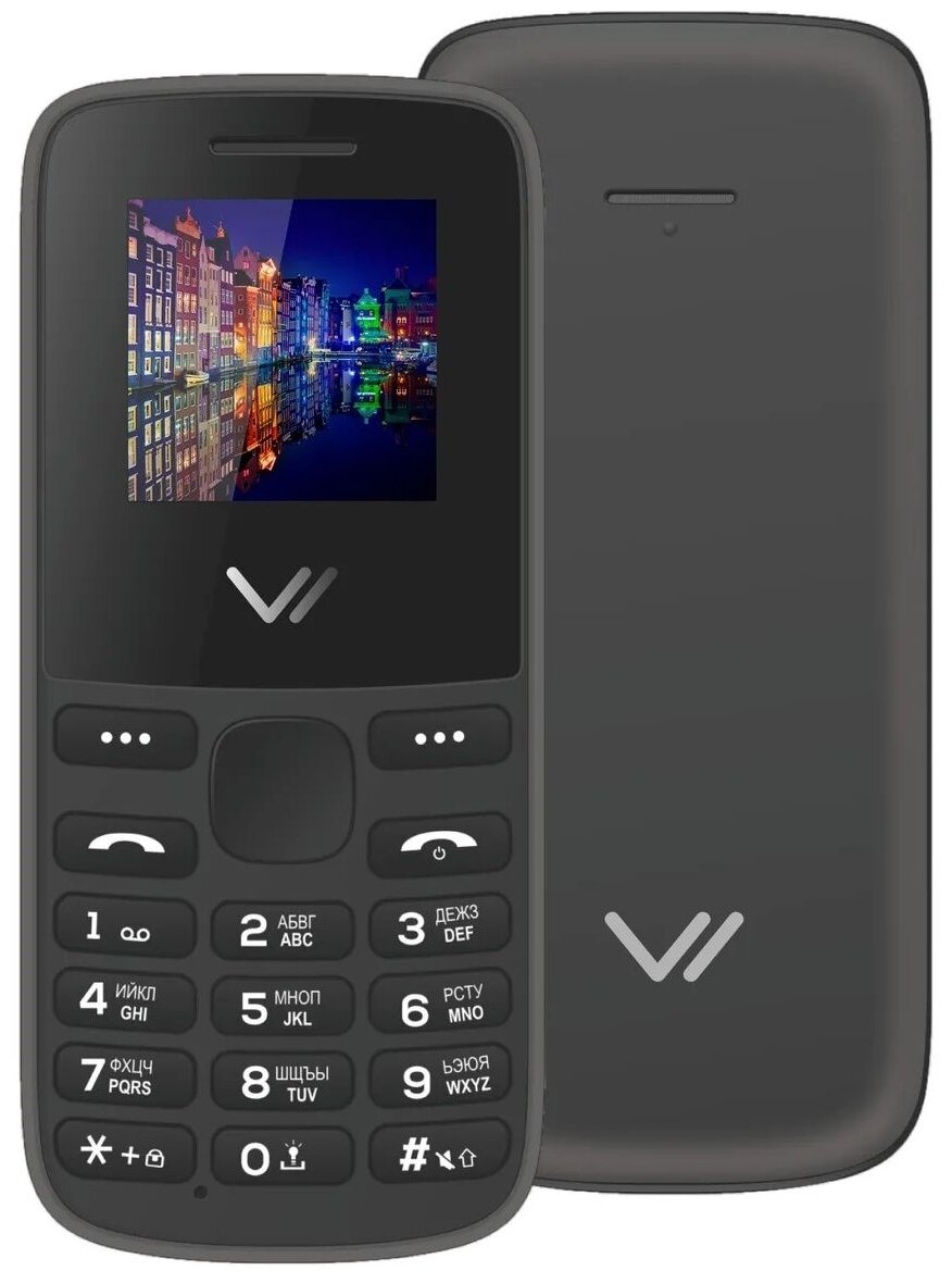 

Мобильный телефон Vertex M115 Black, Черный