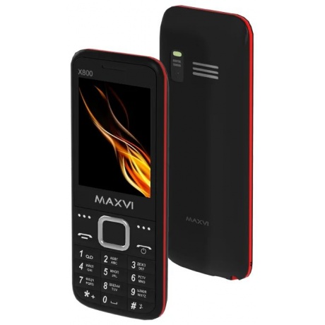 Мобильный телефон Maxvi X800 Black/Red Отличное состояние - фото 1