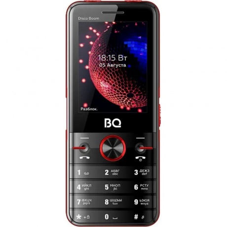 Мобильный телефон BQ 2842 Disco Boom Black Red - фото 1