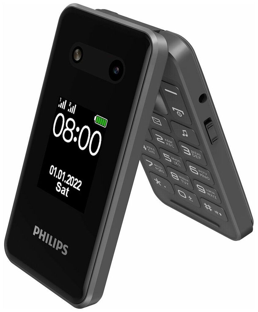 Мобильный телефон Philips E2602 Xenium темно-серый телефон philips xenium e2602 2 sim синий