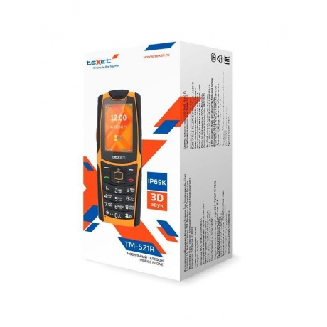 Мобильный телефон teXet TM-521R Black-Orange - фото 8