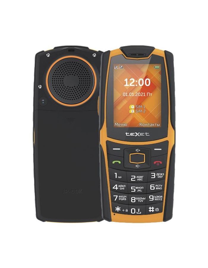 Мобильный телефон teXet TM-521R Black-Orange мобильный телефон texet тм d412 black orange 2 sim