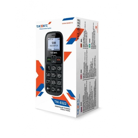 Мобильный телефон teXet TM-B322 Black-Red - фото 5