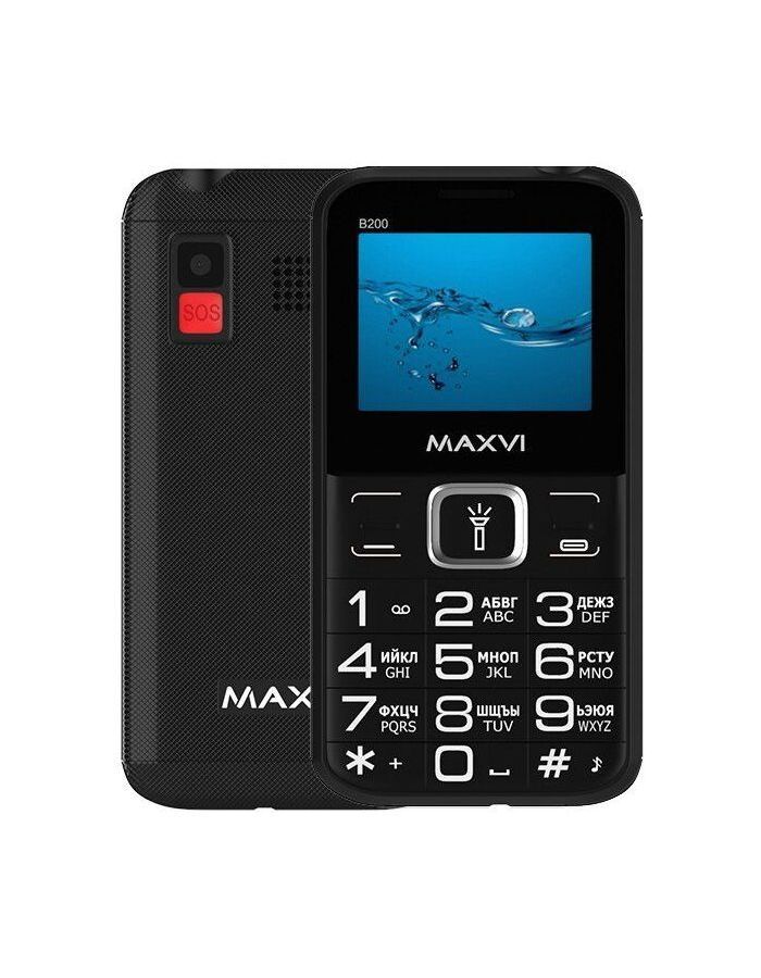 Мобильный телефон Maxvi B200 Black мобильный телефон maxvi k15n grey