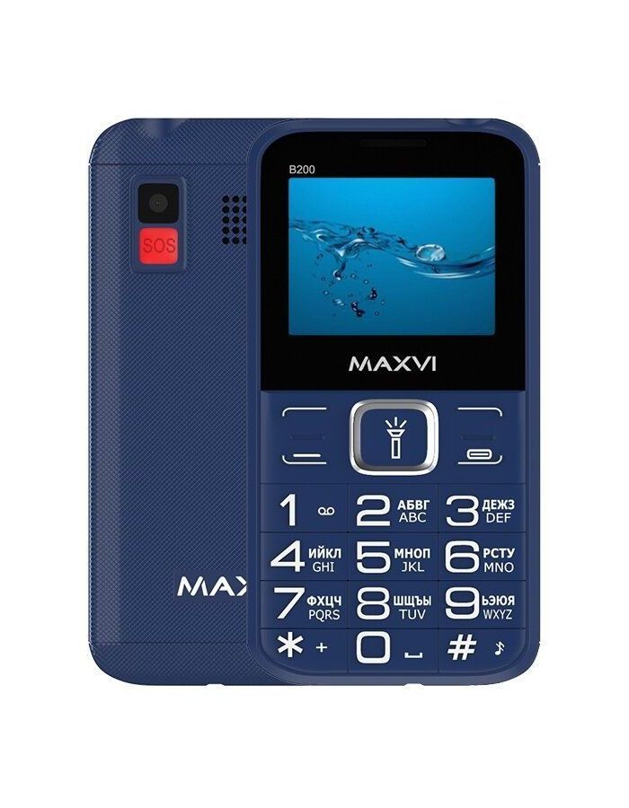 мобильный телефон maxvi p19 черный Мобильный телефон Maxvi B200 Blue