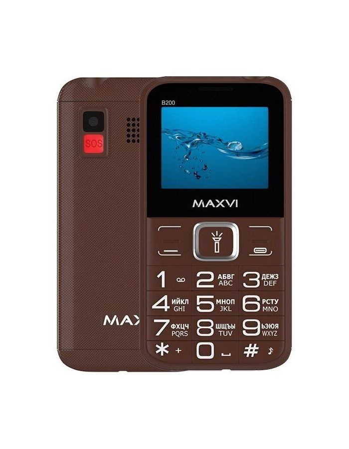 Мобильный телефон Maxvi B200 Brown телефон maxvi b200 2 sim синий