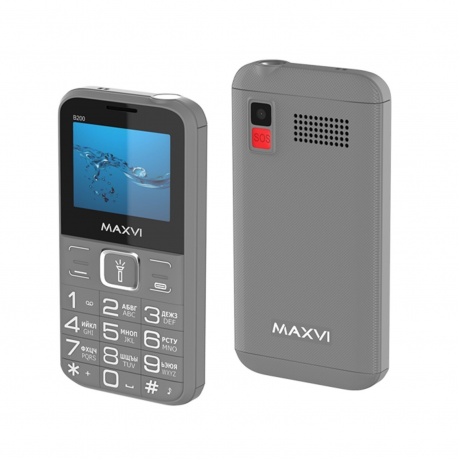Мобильный телефон Maxvi B200 Grey - фото 2
