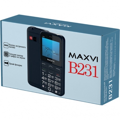 Мобильный телефон Maxvi B231 Blue - фото 21