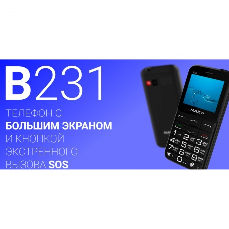 Мобильный телефон Maxvi B231 Blue - фото 25