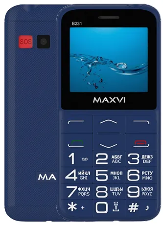 Мобильный телефон Maxvi B231 Blue